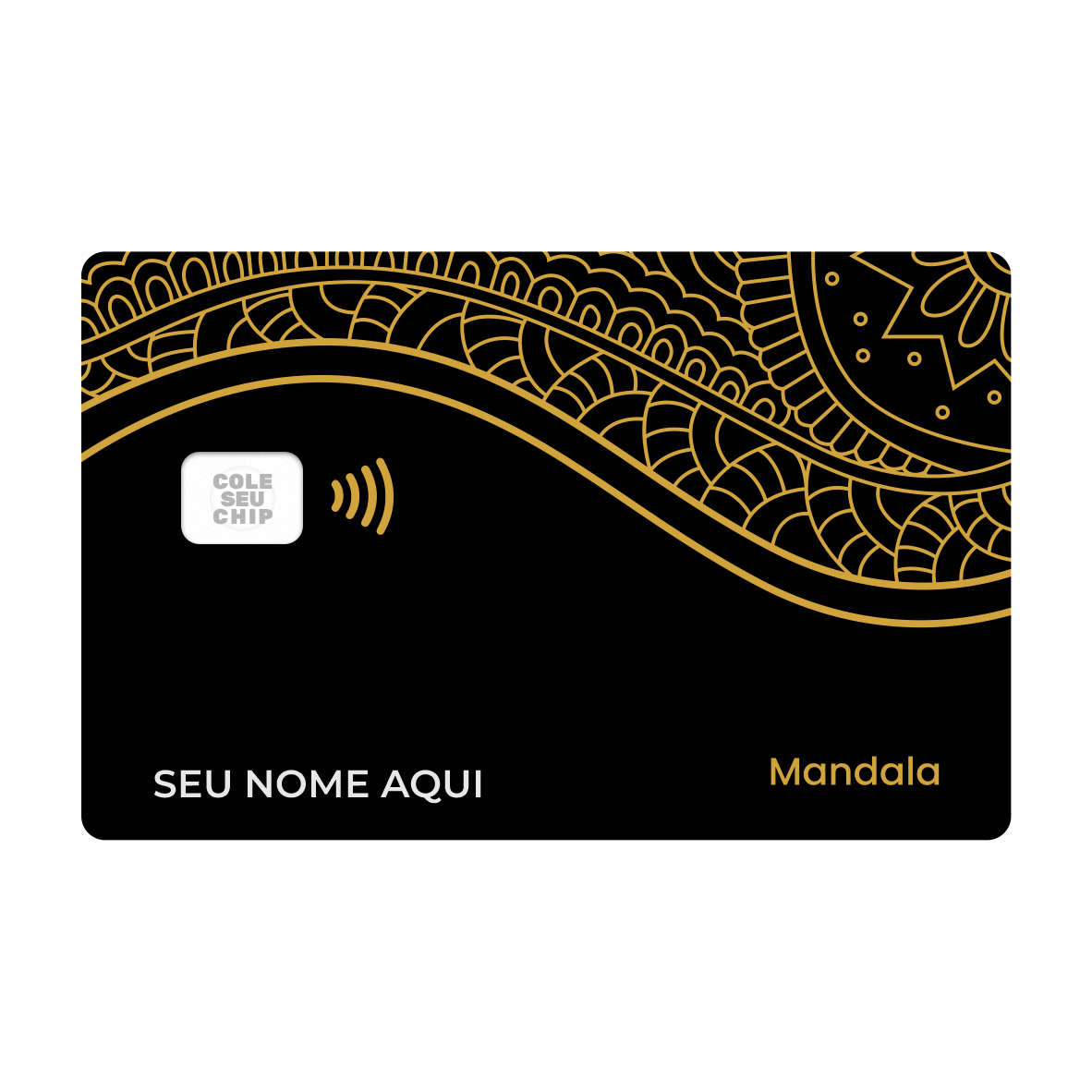 METACARD - Cartão De Plástico Com Impressão Digital UV - Mandala Black METACARD - Cartão De Plástico Com Impressão Digital UV - Mandala Black